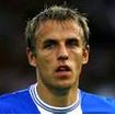 Phil Neville of Everton<br/> ̄ ̄ ̄ ̄ ̄ ̄ ̄ ̄ ̄ ̄ ̄ ̄ ̄ ̄ ̄<br/>Phil the void? Neville claims he has 'prepared' to succeed David Moyes as Everton manager Phil Neville